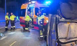 Muere una mujer y tres hombres resultan heridos graves en un accidente en la M-40, en Moratalaz