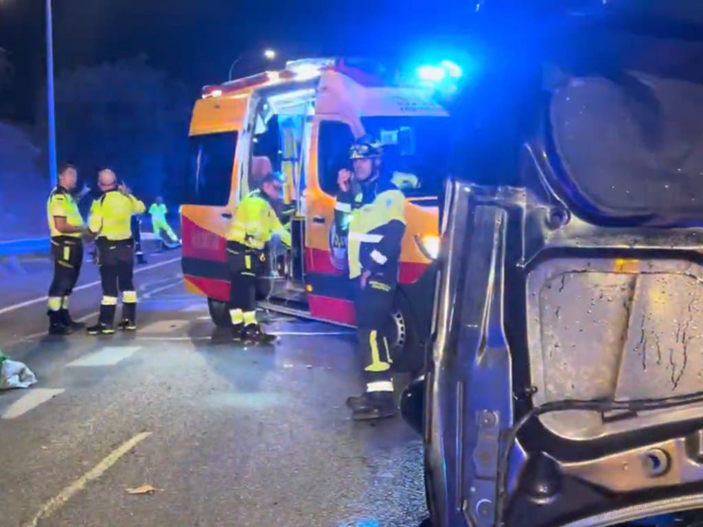 Muere una mujer y tres hombres resultan heridos graves en un accidente en la M-40, en Moratalaz