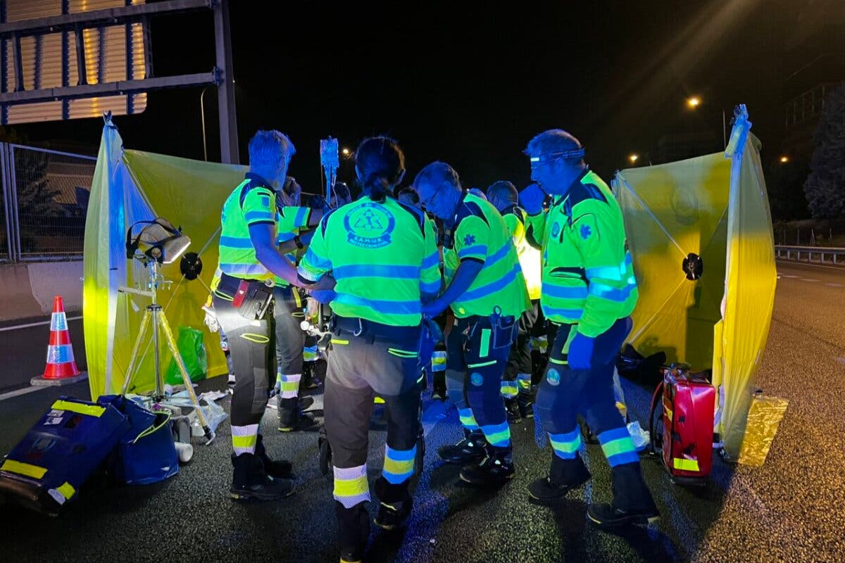 Un motorista resulta herido grave en un accidente en la M-30, a la altura de Méndez Álvaro