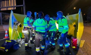 Un motorista resulta herido grave en un accidente en la M-30, a la altura de Méndez Álvaro