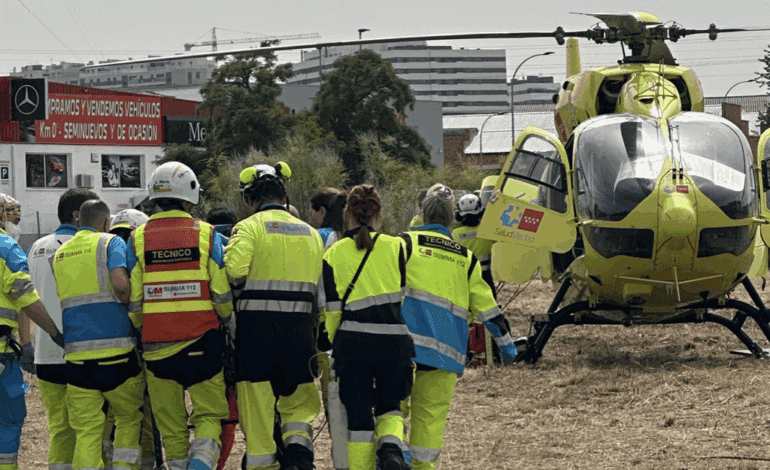Herido grave un trabajador tras caer desde seis metros de altura en Arganda