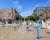 Coslada vuelve a activar los Juegos del Agua de la Plaza del Mar Caribe