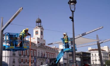La Puerta del Sol tendrá sombra por primera vez en 163 años: los nuevos toldos estarán listos la próxima semana