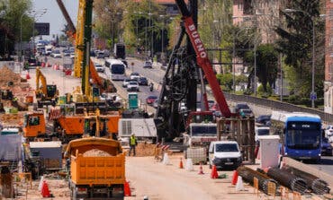Cortado hasta el 31 de agosto el acceso desde la A-5 al túnel de la M-30 en sentido Madrid por las obras del Paseo Verde