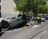 Dos heridos graves y uno leve en un accidente entre un coche y una moto en Carabanchel