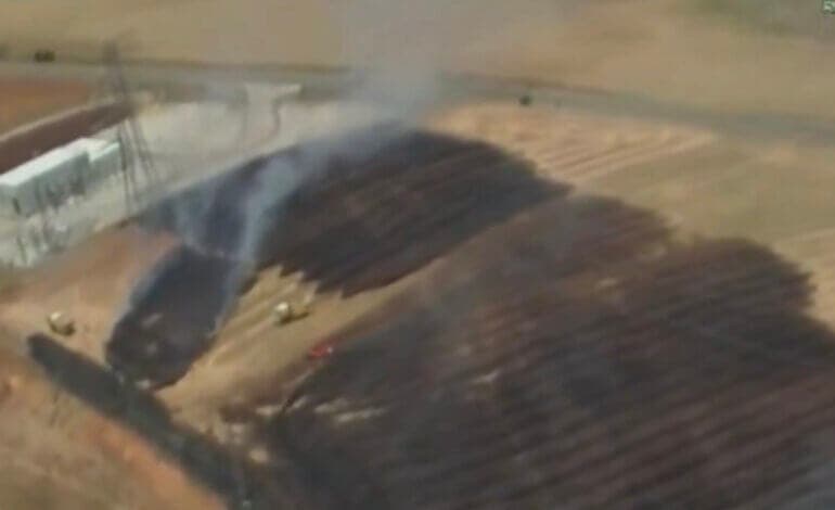 Controlado un incendio de pastos en Daganzo de Arriba tras una complicada intervención por el viento