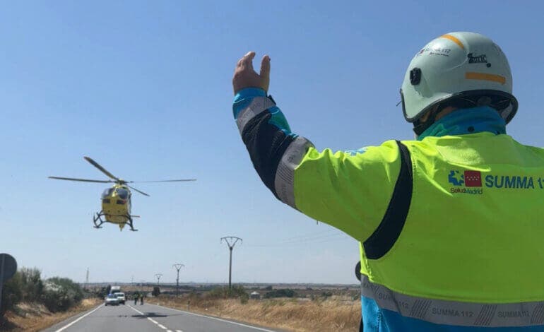 Grave un motorista tras salirse de la vía en la M-404 en Torrejón de Velasco