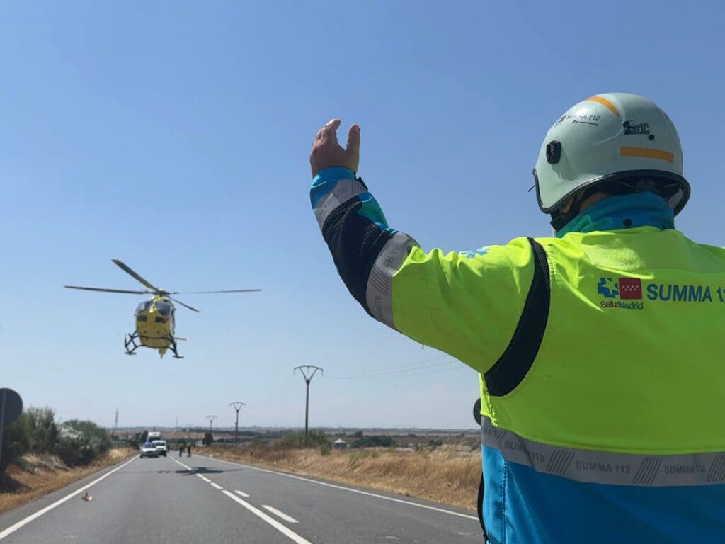 Grave un motorista tras salirse de la vía en la M-404 en Torrejón de Velasco