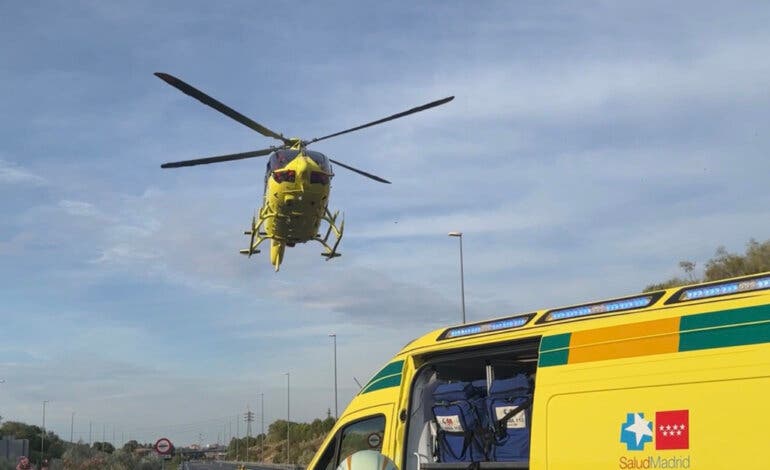 Grave un hombre atropellado por una furgoneta en la R-5 en Leganés