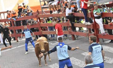 Diez heridos por contusiones en el cuarto encierro de Sanse