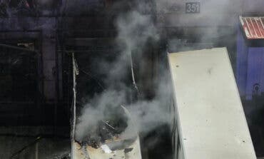 Evacuadas 40 personas en Getafe por el incendio de un tráiler con mercancías peligrosas