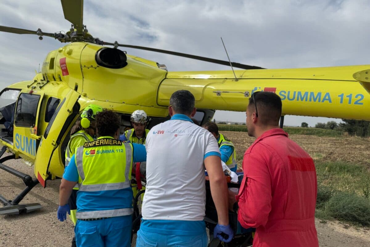 Grave accidente laboral en Ciempozuelos: un trabajador queda atrapado entre una excavadora y un camión