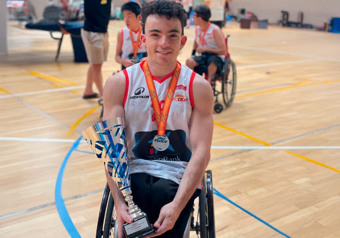 Samuel Pariente, el joven de Torrejón subcampeón de España sub-22 de baloncesto en silla de ruedas