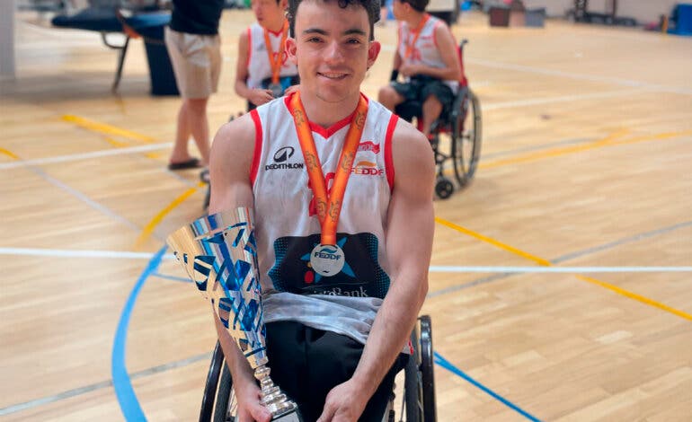 Samuel Pariente, el joven de Torrejón subcampeón de España sub-22 de baloncesto en silla de ruedas