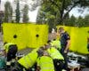 Herido grave un ciclista tras sufrir una caída en la calle Santa Engracia de Madrid