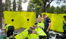 Herido grave un ciclista tras sufrir una caída en la calle Santa Engracia de Madrid