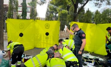 Herido grave un ciclista tras sufrir una caída en la calle Santa Engracia de Madrid