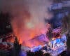 Desalojado el gran hotel Los Ángeles de Getafe por el incendio de una nave industrial