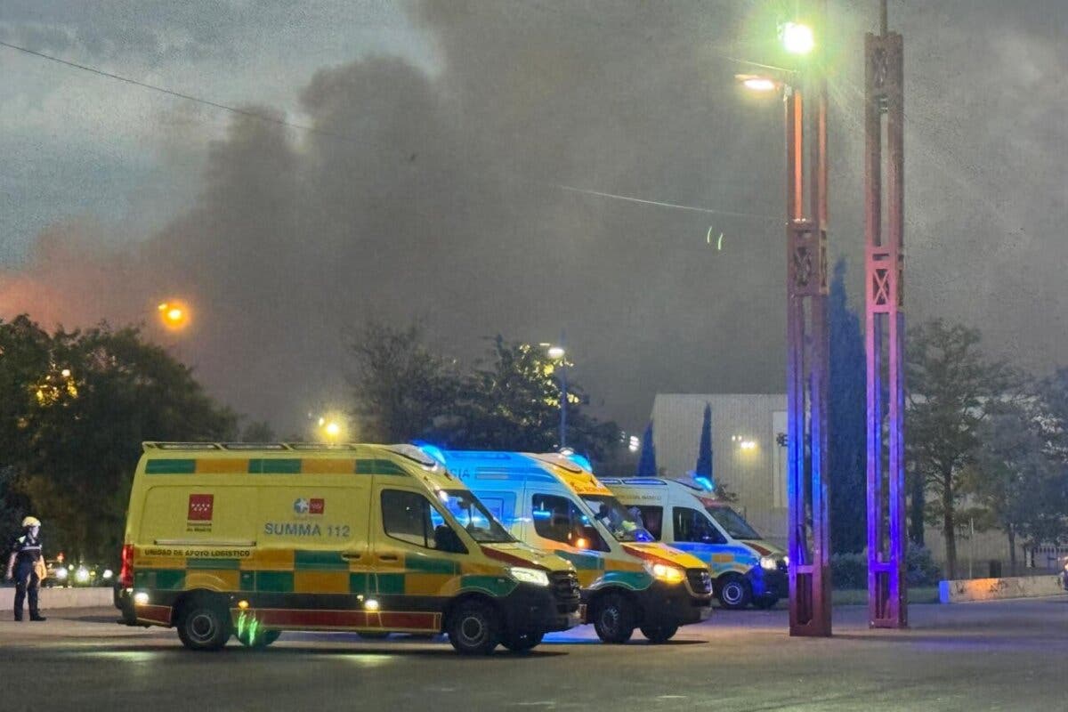 Dos heridos, uno con quemaduras en el 98 % de su cuerpo, en el incendio de Tres Cantos