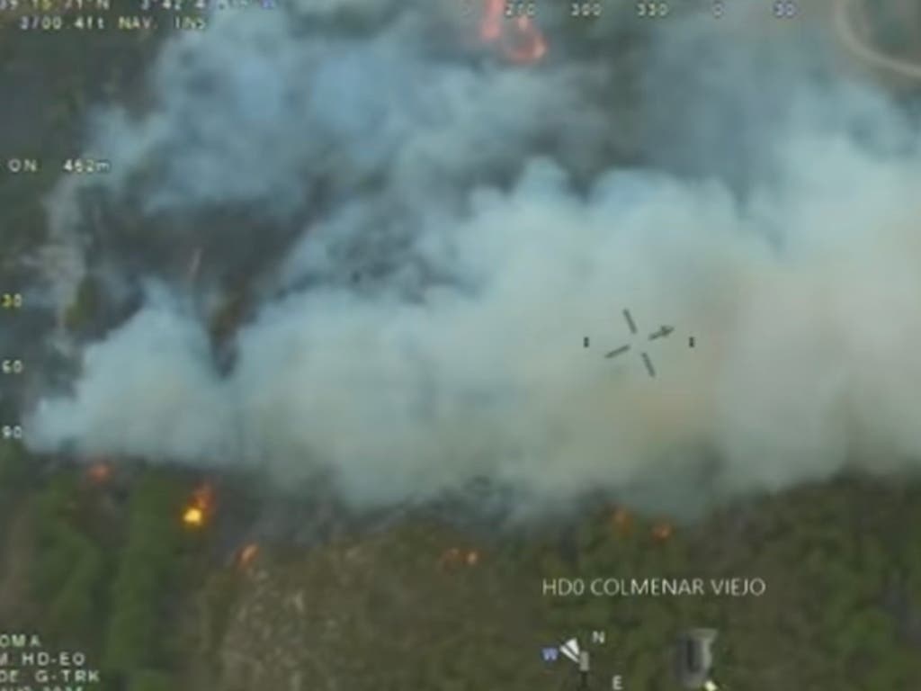 Un incendio en Colmenar Viejo obliga a cortar la M-104 y a activar la situación 1 del INFOMA