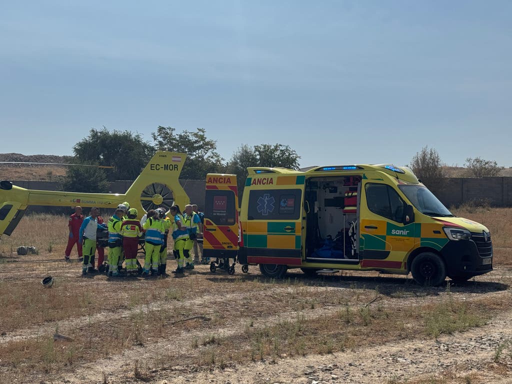 Herido grave un trabajador tras quedar atrapado en una máquina en una yesería de Valdemingómez