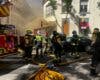 Nueve bomberos heridos, dos de ellos graves, al sofocar un incendio en un restaurante en Madrid
