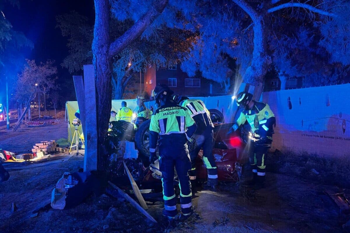 Herido grave un conductor de 45 años tras un brutal accidente en la A-5 en Madrid