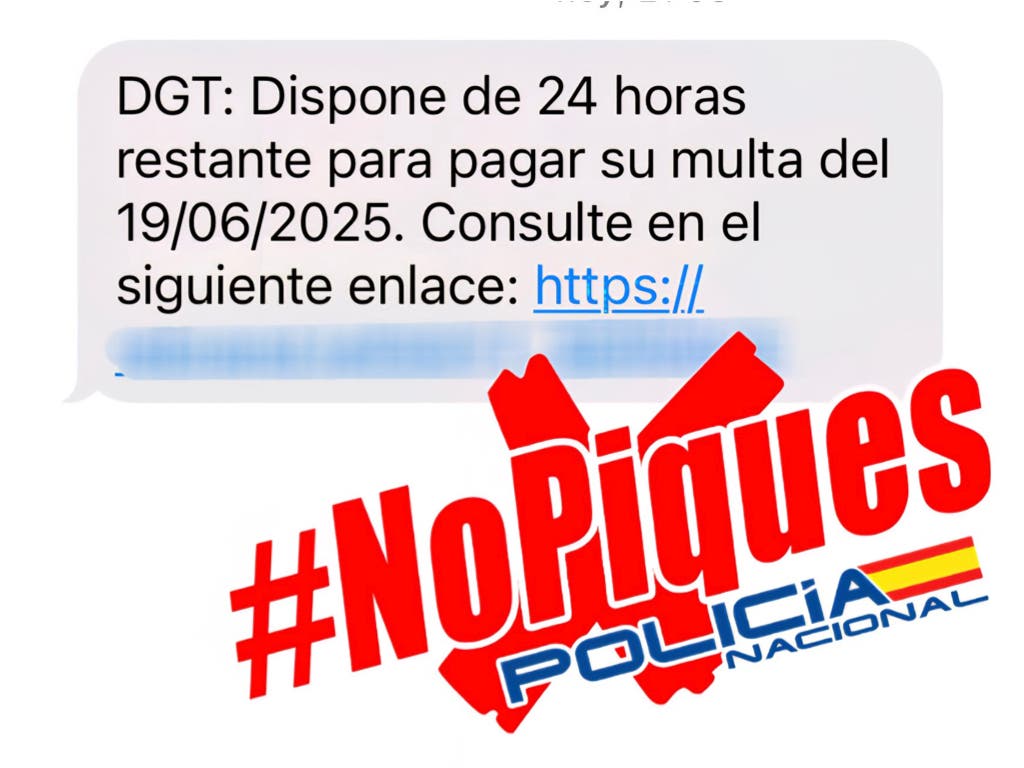 La Policía alerta de una estafa por SMS que suplantan a la DGT: «Mucho ojo, no piques»
