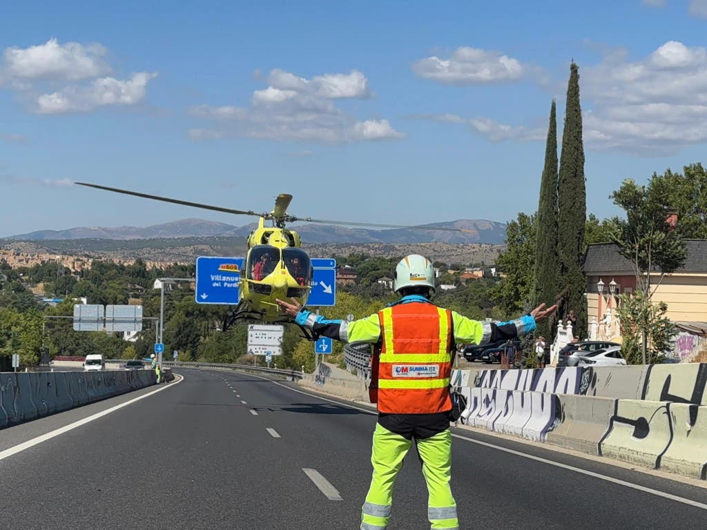 Muere una mujer de 45 años en un accidente de tráfico en la M-509 en Las Rozas