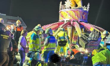 Tres jóvenes heridos en un accidente en una atracción en las Fiestas de Ciempozuelos
