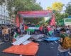22 policías heridos y dos detenidos en las protestas propalestinas alentadas por Sánchez que acabaron con La Vuelta