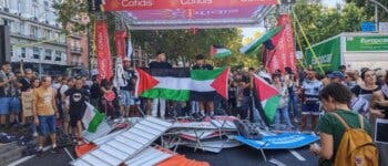 22 policías heridos y dos detenidos en las protestas propalestinas alentadas por Sánchez que acabaron con La Vuelta