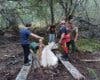 El complicado rescate de una vaca atrapada en una turbera en Rascafría