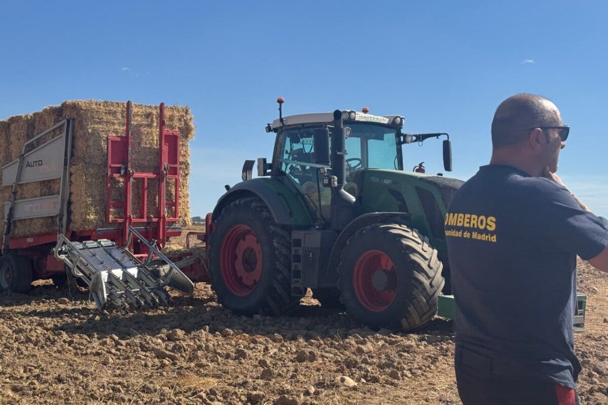 Herido grave en Valdetorres de Jarama tras quedar atrapado en el elevador de su tractor