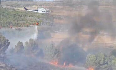 Un incendio arrasa 16 hectáreas entre Estremera y Guadalajara