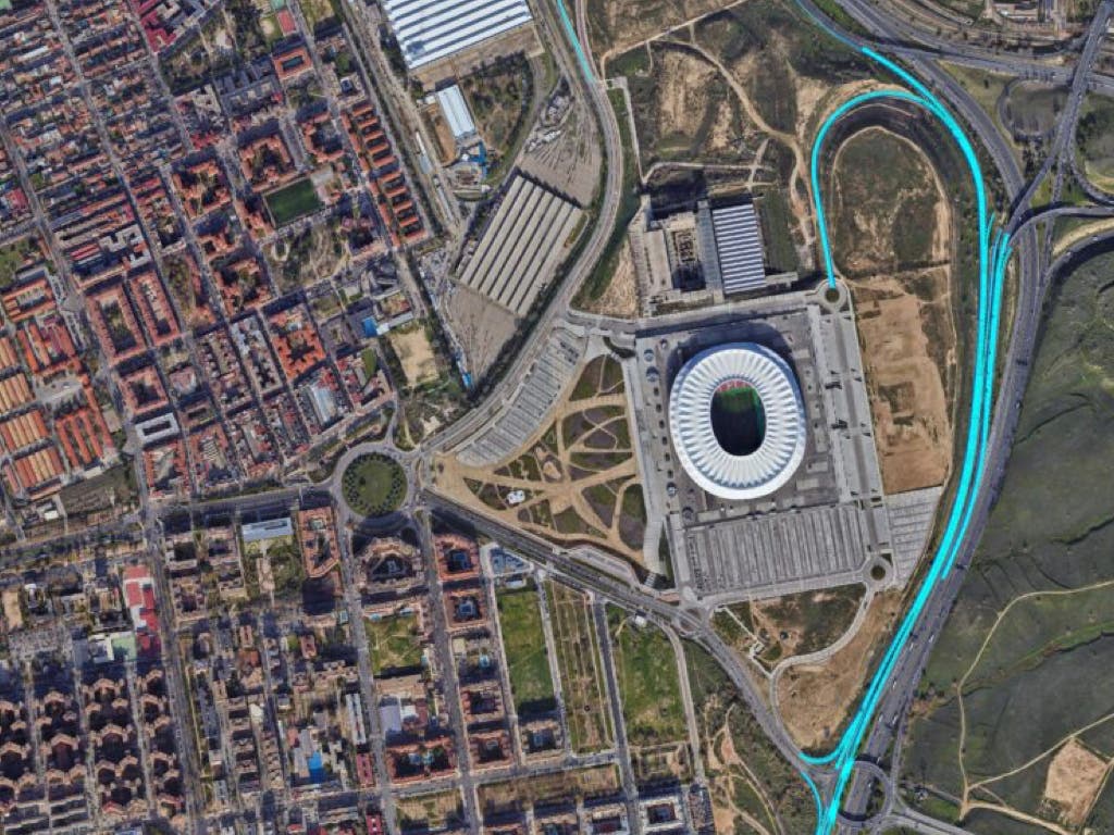 La Ciudad del Deporte y el Metropolitano estrenan nuevo acceso a la M-40 este fin de semana