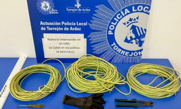 Once detenidos en Torrejón en una nueva fase de la operación «Cobreti» contra el robo de cable