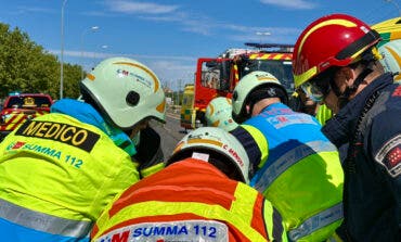 Muere el conductor de una furgoneta tras chocar con un autocar escolar en Guadarrama