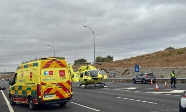 Grave un motorista de 22 años tras salirse de la vía en la M-50
