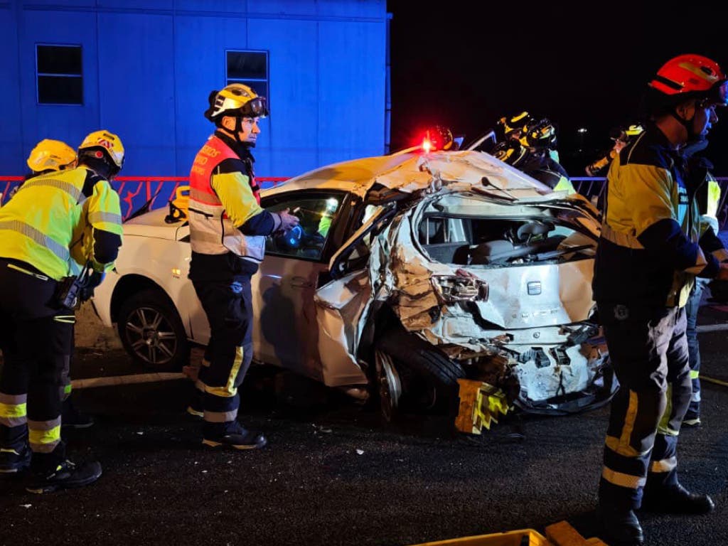Herida grave una conductora de 45 años en un accidente múltiple en la M-45
