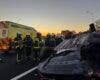 Herido grave un hombre de 61 años tras volcar su coche en la A-4 en Aranjuez