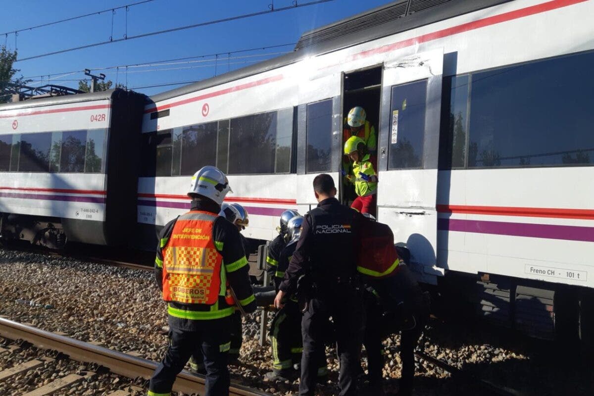 Se eleva a seis el número de heridos por el descarrilamiento de un tren de Cercanías en San Fernando de Henares