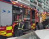 Intoxicada una mujer de 79 años en el incendio de un cuarto de contadores en Leganés