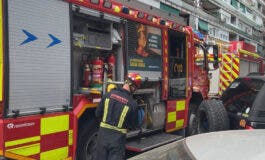 Intoxicada una mujer de 79 años en el incendio de un cuarto de contadores en Leganés