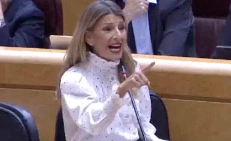 El lapsus de Yolanda Díaz en el Senado: «Queda Gobierno de corrupción para rato»