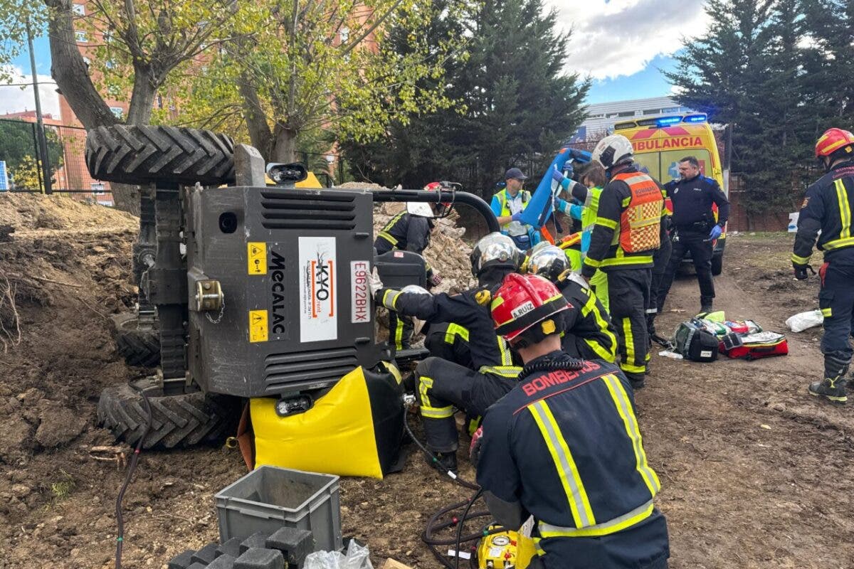 Herido grave un trabajador en Leganés tras ser aplastado por el dumper que conducía