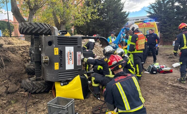 Herido grave un trabajador en Leganés tras ser aplastado por el dumper que conducía