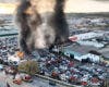 El incendio del desguace de San Martín de la Vega deja 120 vehículos calcinados y ya está controlado