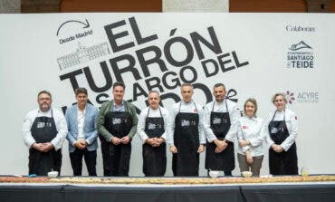Madrid bate récord con el turrón más grande del mundo, de 60 metros y 300 kilos de peso