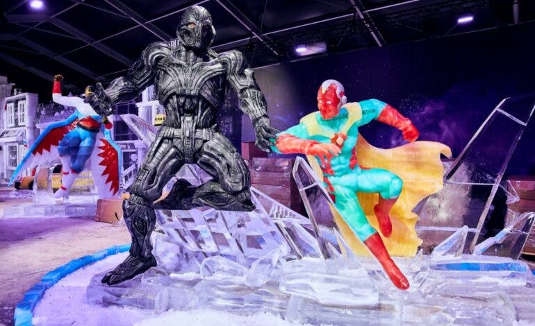 Vuelve a Torrejón Ice Festival: héroes, villanos y mucho color en la mayor exposición de esculturas de hielo de Europa